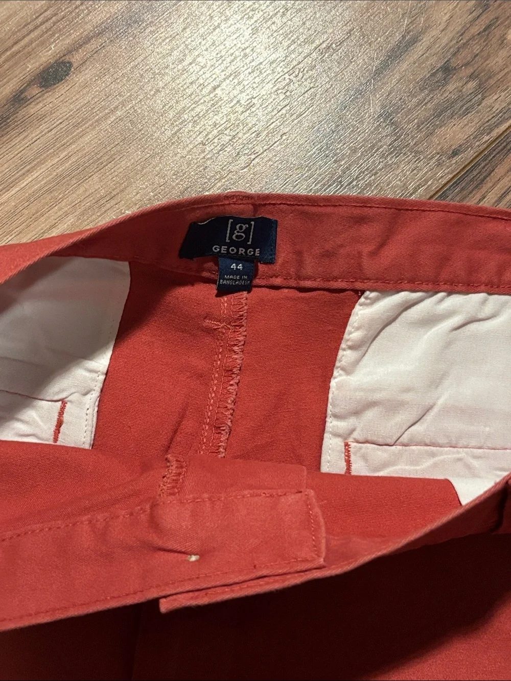 George Red Flat-Front Men's Shorts